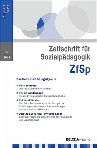 Zeitschrift für Sozialpädagogik 4/2017