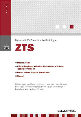 Zeitschrift für Theoretische Soziologie 1/2015