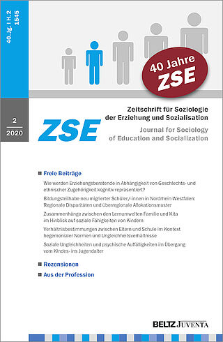 Zeitschrift für Soziologie der Erziehung und Sozialisation 2/2020