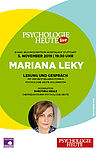 Heutige PSYCHOLOGIE HEUTE LIVE!-Veranstaltung mit Mariana Leky fällt aus