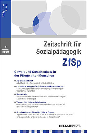 Zeitschrift für Sozialpädagogik 4/2019