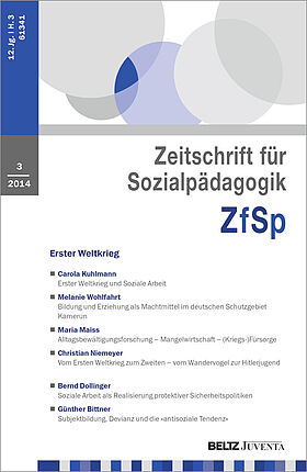 Zeitschrift für Sozialpädagogik 3/2014
