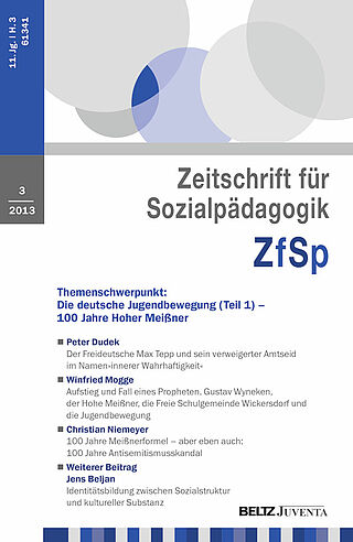 Zeitschrift für Sozialpädagogik 3/2013