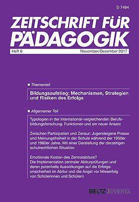 Zeitschrift für Pädagogik 6/2017