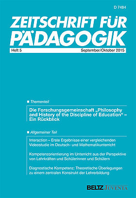 Zeitschrift für Pädagogik 5/2015