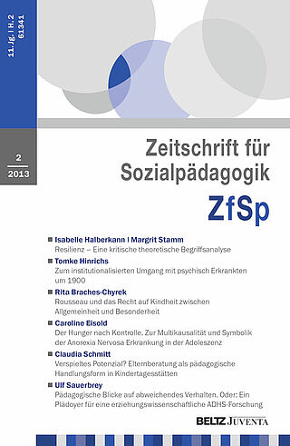 Zeitschrift für Sozialpädagogik 2/2013