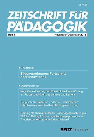 Zeitschrift für Pädagogik 6/2015