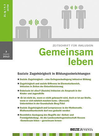 Gemeinsam Leben 3/2013