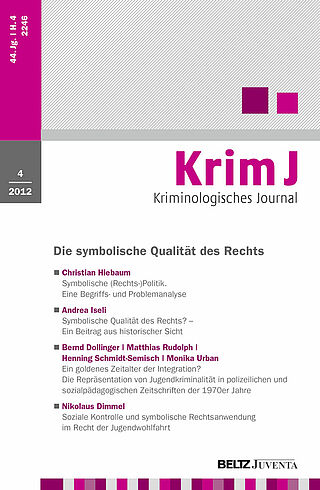Kriminologisches Journal 4/2012