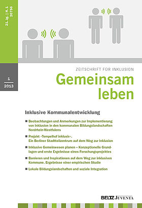 Gemeinsam Leben 1/2013