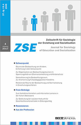 Zeitschrift für Soziologie der Erziehung und Sozialisation 4/2017