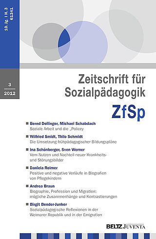 Zeitschrift für Sozialpädagogik 3/2012