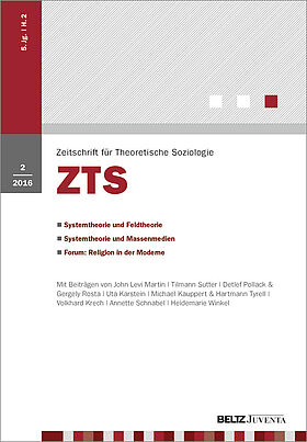 Zeitschrift für Theoretische Soziologie 2/2016