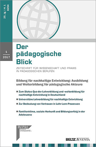 Der pädagogische Blick 1/2017