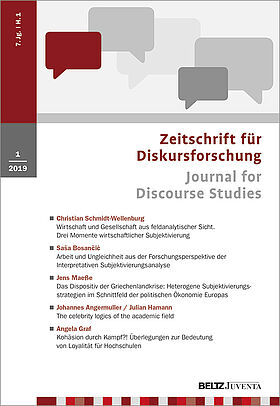 Zeitschrift für Diskursforschung 1/2019