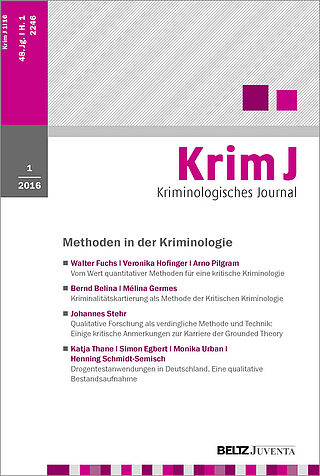 Kriminologisches Journal 1/2016