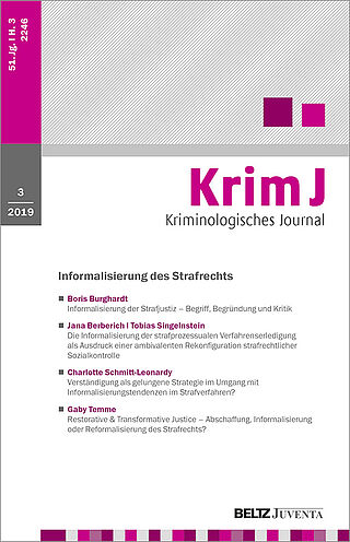 Kriminologisches Journal 3/2019
