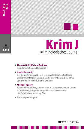 Kriminologisches Journal 1/2014