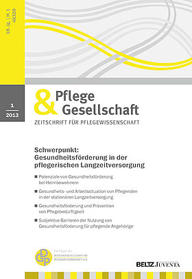 Pflege & Gesellschaft 1/2013