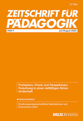 Zeitschrift für Pädagogik 4/2025