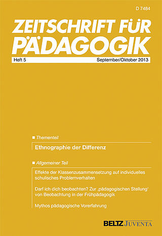 Zeitschrift für Pädagogik 5/2013