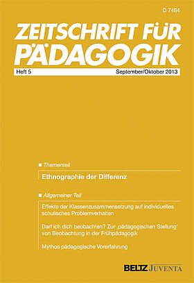 Zeitschrift für Pädagogik 5/2013