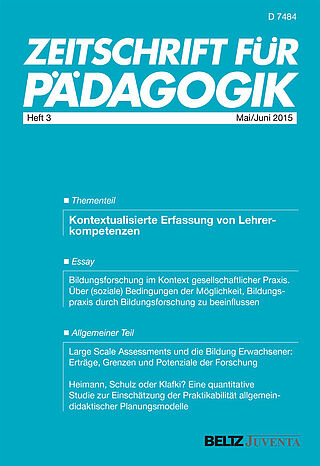 Zeitschrift für Pädagogik 3/2015