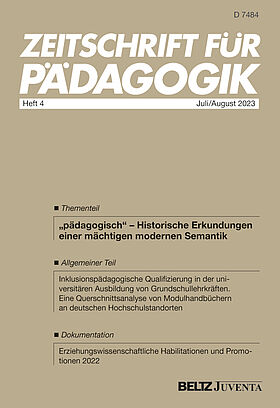 Zeitschrift für Pädagogik 4/2023