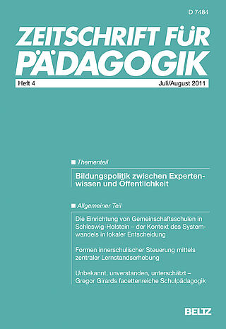 Zeitschrift für Pädagogik 4/2011