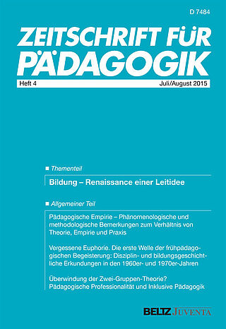 Zeitschrift für Pädagogik 4/2015