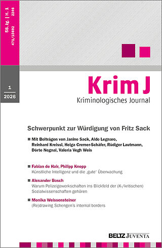 Kriminologisches Journal 1/2026