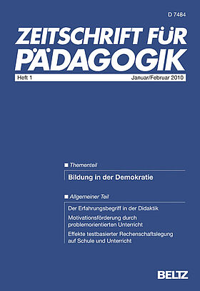 Zeitschrift für Pädagogik 1/2010