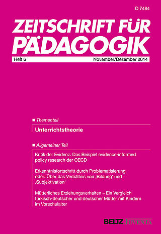 Zeitschrift für Pädagogik 6/2014