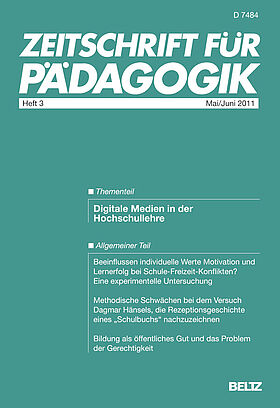 Zeitschrift für Pädagogik 3/2011