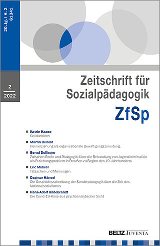 Zeitschrift für Sozialpädagogik 2/2022