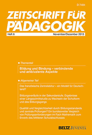 Zeitschrift für Pädagogik 6/2013