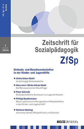 Zeitschrift für Sozialpädagogik 1/2014