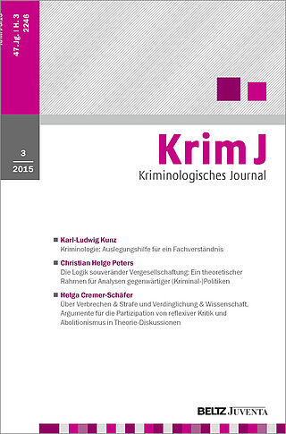 Kriminologisches Journal 3/2015