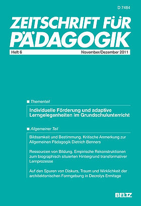 Zeitschrift für Pädagogik 6/2011