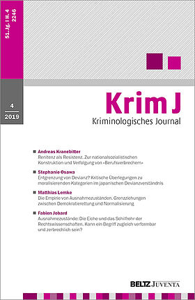 Kriminologisches Journal 4/2019