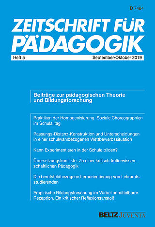 Zeitschrift für Pädagogik 5/2019