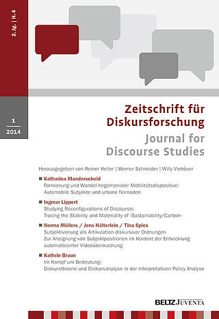 Zeitschrift für Diskursforschung 1/2014