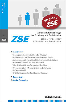 Zeitschrift für Soziologie der Erziehung und Sozialisation 1/2020