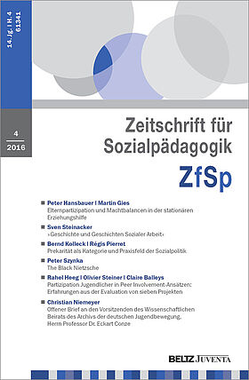 Zeitschrift für Sozialpädagogik 4/2016