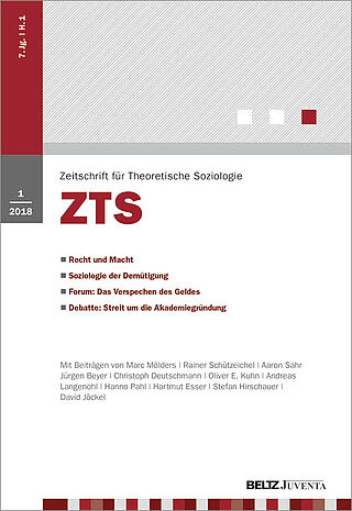 Zeitschrift für Theoretische Soziologie 1/2018