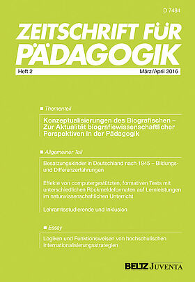 Zeitschrift für Pädagogik 2/2016