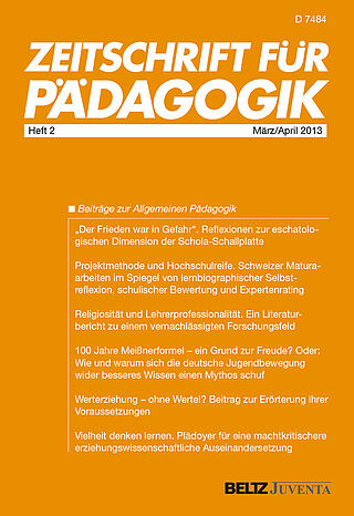 Zeitschrift für Pädagogik 2/2013