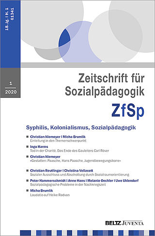 Zeitschrift für Sozialpädagogik 1/2020