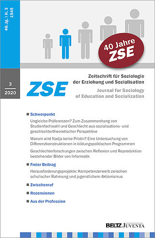 Zeitschrift für Soziologie der Erziehung und Sozialisation 3/2020