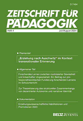 Zeitschrift für Pädagogik 4/2024